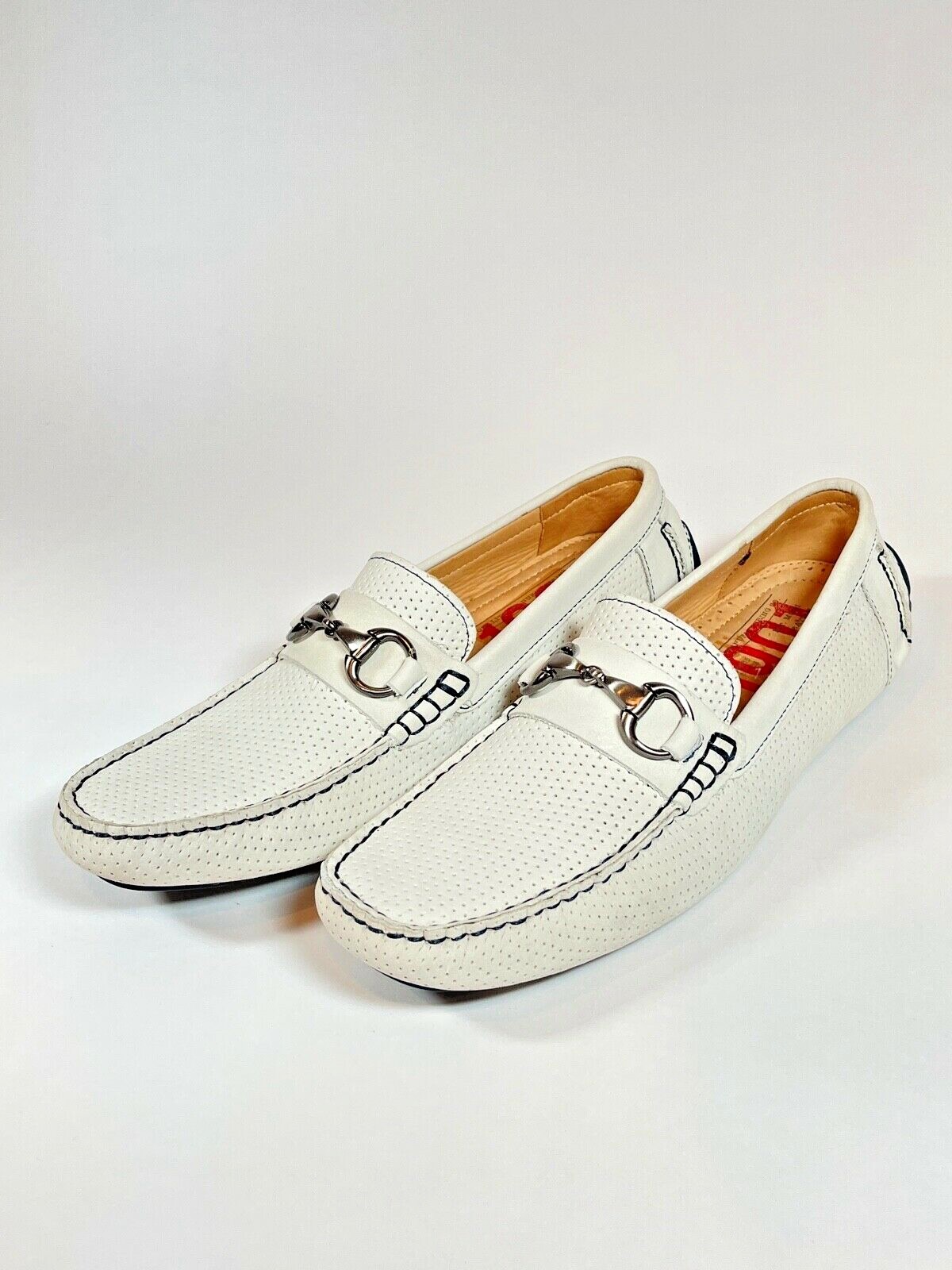 Mens Nordstrom 1901 Ivory Perf Leather 