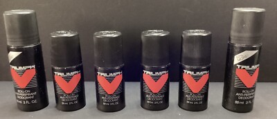 Avon Triumph Roll On Deodorants Anti Perspirant New Old Stock 1995 Lot Of 6