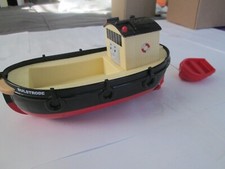 BULSTRADE Tug Boat with Pull back lifeboat  &Turbo propulsion RARE TOY TUG BOAT