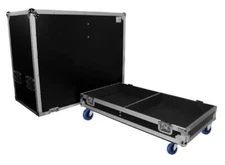 ProX Black Hard Travel Case Fits (2) QSC K10 10" DJ Speakers W/Wheels
