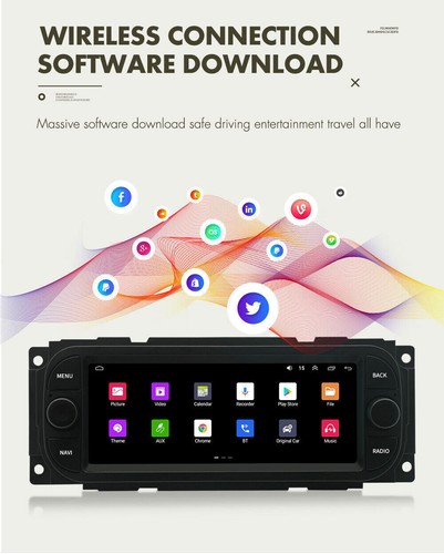 6,8" Android 14 Autoradio GPS Wifi für Chrysler Jeep Dodge 1998-2010 mit Carplay - Bild 19 von 24