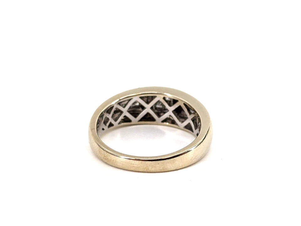 Anillo de oro 14KT dos tonos 7,41 g corte princesa para hombre talla 10, 1/3 cttw aprox. Foto 3 de 4