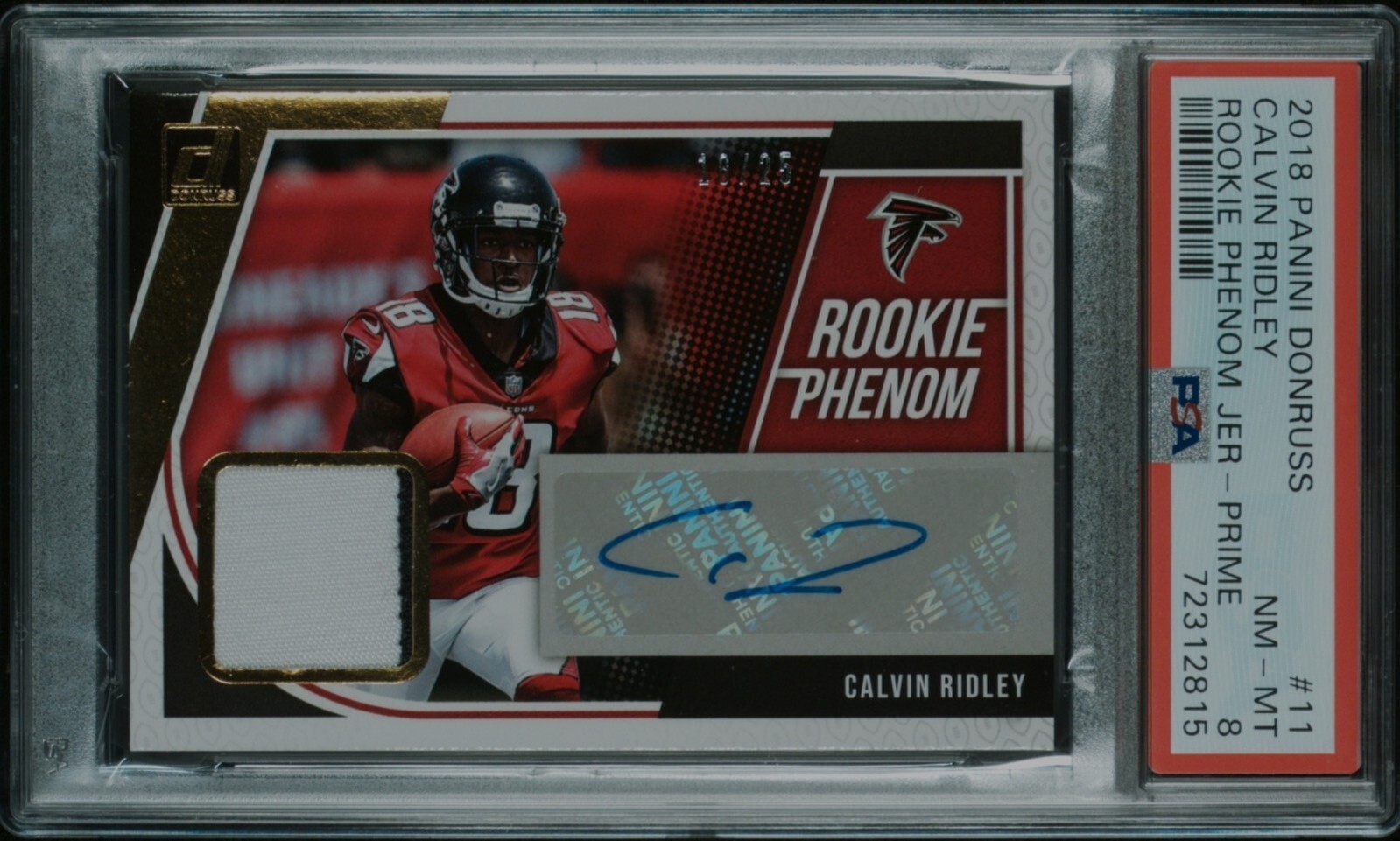 Calvin Ridley Panini Donruss Rookie Phenom Jerseys #11 Prime
