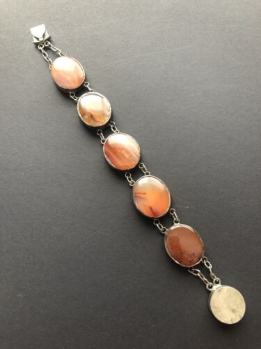 bracelet antique silver agate handcrafted - Picture 1 of 3