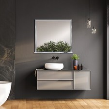 Allegra 36"W x 32"H Framed LED Mirror w/Bluetooth Speaker and Integrated Charger