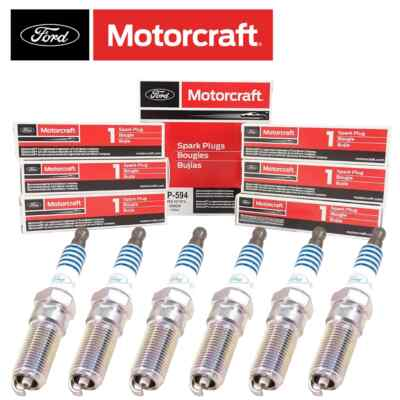 #ad Set of 6 OEM Motorcraft SP594 Ford CYFS12YRT3 Spark Plugs Replaces SP542 SP578 $59.99