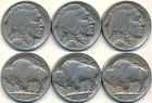 1936D-1937D-1938D INDIAN/BUFFALO NICKELS #V21 - FINAL THREE DENVER MINT ISSUES!