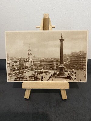 Vintage Postcard, Trafalgar Square, London, City, Square, W. Straker's Series