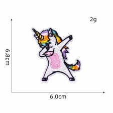 W2" X H2.9" dancing unicorn iron on Patch Embroidered Iron On Applique 2540