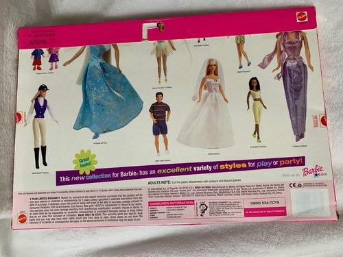 Nuovo abito alla moda 2000 Mattel Barbie 6 confezione regalo abito da sera gonna abito 3 - Foto 6 di 7