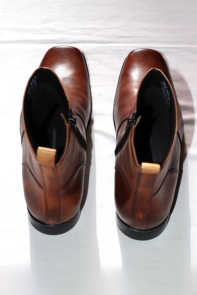 Rockport Men's Toloni Dress Boot 10 M 10M Tan Brown Leather Bootie