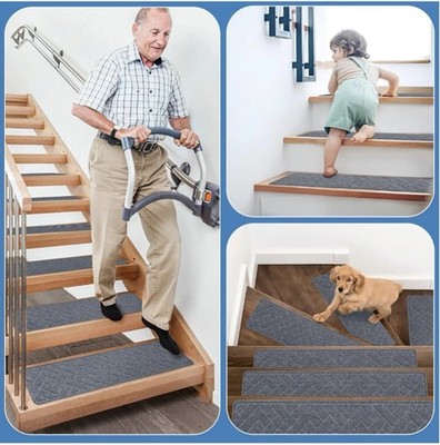 Stair Treads for Wooden Steps, Non Slip Carpet Stair Treads 15 Pack 8 ''X 30''