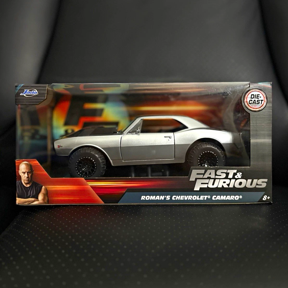 FAST AND FURIOUS 1967 Chevrolet Camaro Hors Route Argent Noir 1:24 Jada