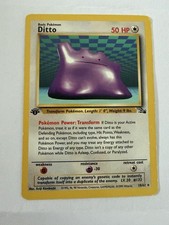 Pokémon TCG Ditto Fossil Rare 50 HP Card 18/62 1999 English Card Stock