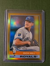 2025 Topps Heritage High Number - Rich Hill #593 Chrome Gold Border /50