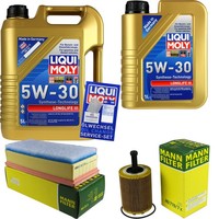 Mann Inspektionspaket 6L Liqui Moly Longlife 5W-30 FüR Audi A4 Avant 2.0 TDI Q5