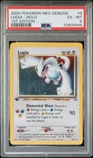 Lugia Holo Rare 9/111 1st Edition Neo Genesis Pokémon TCG WotC Vintage PSA 6
