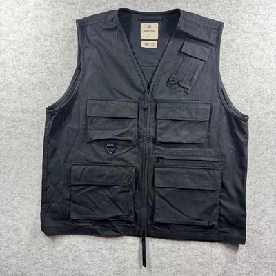 Snow Peak Takibi Herringbone Vest Black Fire Utility Fishing Camp Japan XL