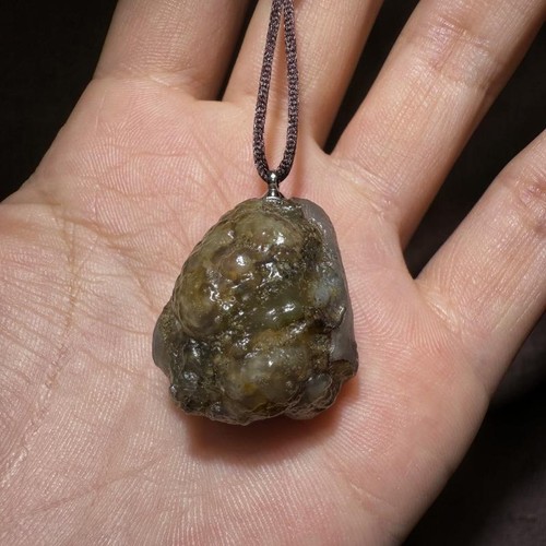 ππ₯πRare China Inner Mongolia Gobi Eye Rough Agate Specimen Pendant - Picture 5 of 11