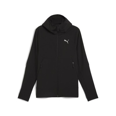 PUMA Seasons Softshell Full Zip Jacket Mens Black Casual Athletic Outerwear 5256
