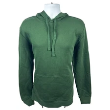 Men's Alternative Apparel Eco Cozy Fleece Pullover Hoodie Soft (Varsity Green)