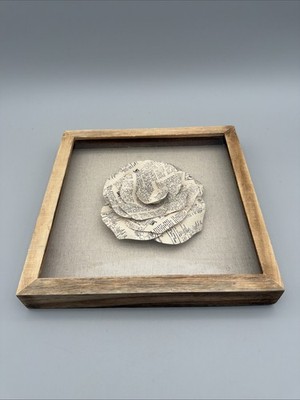 3D Art Framed Newspaper Origami Wooden Finished Frame 11 x11 x1.5 