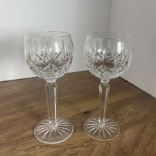 Waterford Crystal - Rosslare Pattern - 2 Wine Hock Goblets Glasses - 7½ inches