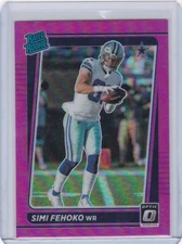 2021 Panini Optic Rated Rookie Pink #242 Simi Fehoko RC Dallas Cowboys