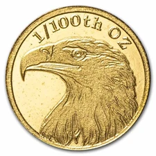 1/100 oz Gold Round: American Bald Eagle - MPM