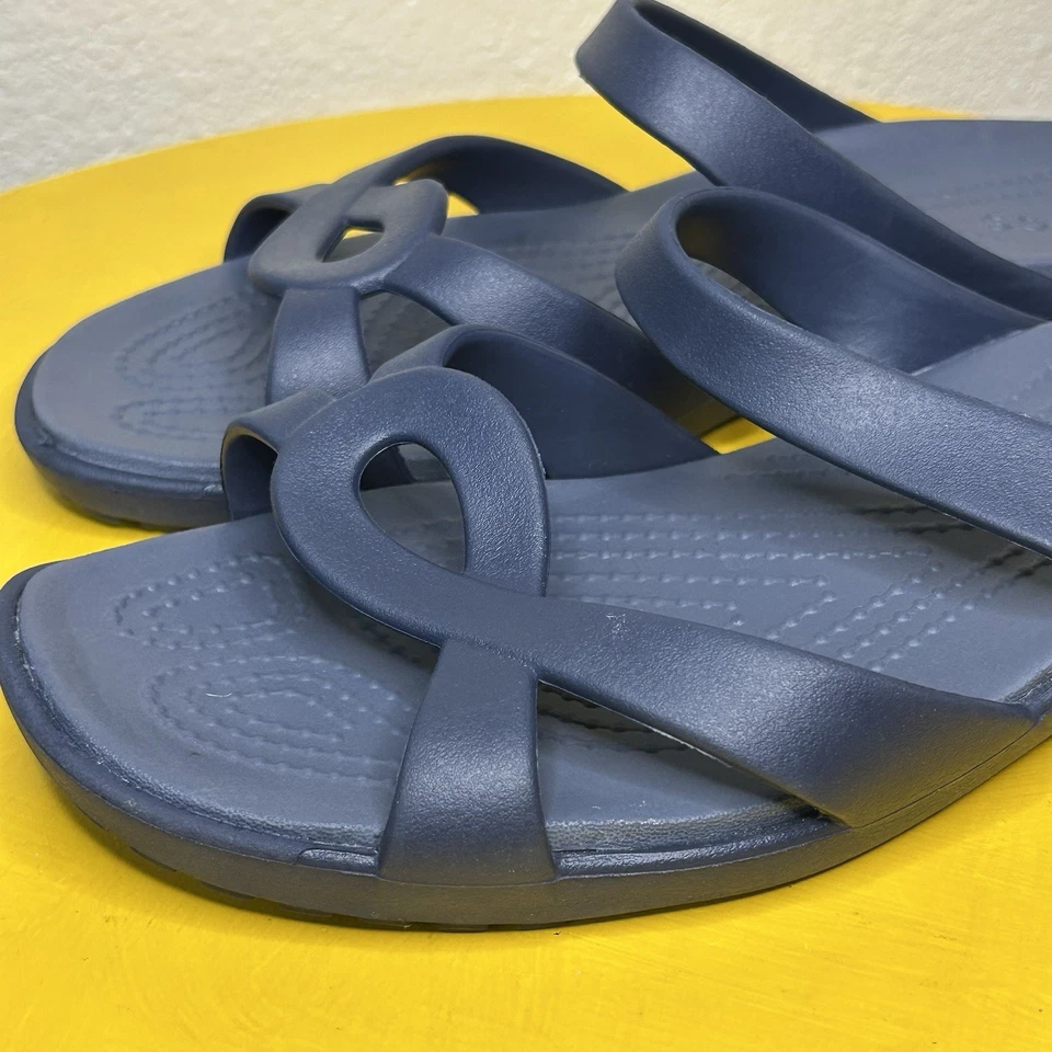 Sandalias Crocs Meleen Twist Azul Marino Cómodas Sin Cordones Punta Abierta Deslizables Para Mujer’s 10 Foto 4 de 4