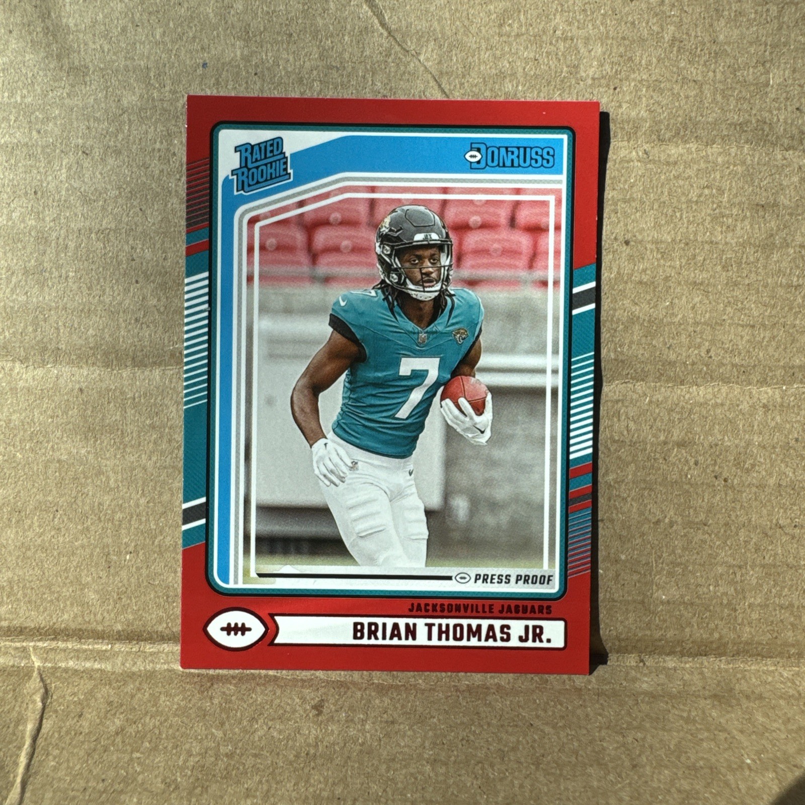 BRIAN THOMAS JR. RC 2024 Donruss Red Press Proof #313 Rated Rookie Jaguars