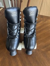 Roller Derby Roller Skates Black High Top Quad Skates Size 7-10 Excellent Cond.