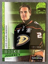 2023-24 LEO CARLSSON UD Synergy Rookie Journey DRAFT #'d 131/399 #RJ-15 Ducks