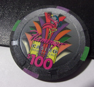 FLAMINGO HOTEL CASINO $100 gaming poker chip New Orleans LA
