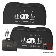 RV Tire Covers Dual Axle, 2 PCS 27"-30" Dia Dual Axle Tire Covers Black Print