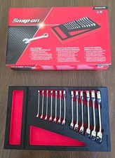 Snap-on Tools Usa New Sae Master Midget Stubby Wrench Set Red Pro-fi Foam
