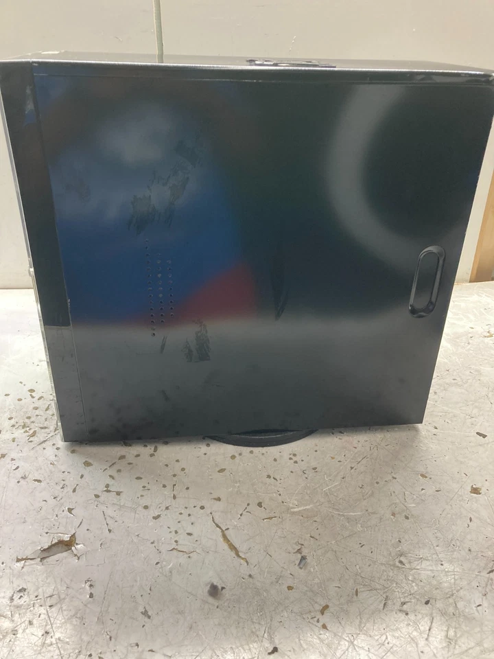 Retro Black Glossy ATX Gaming Computer Case - Image 3 of 4