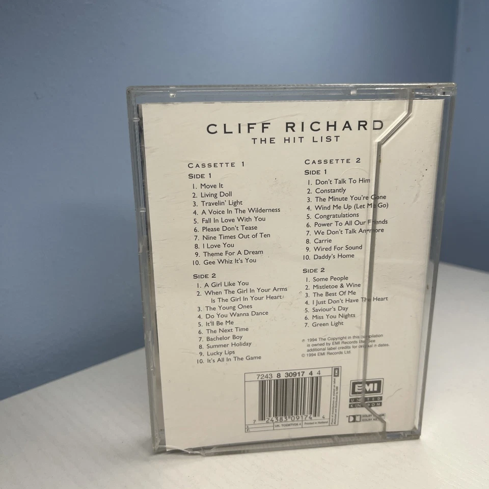 Cliff Richard – The Hit List - Double Cassette Tape - Image 3 of 3