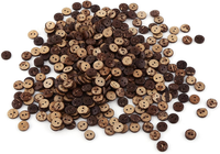 400Pcs HolzknöPfe, Vintage Rund KnöPfe Mit 2 LöChern, Basteln KnöPfe FüR DIY NäH