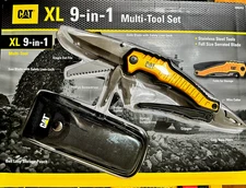 CAT XL 9-in-1 Multi-Tool Set, Stainless Steel Tools with Belt Loop Storage Pouch