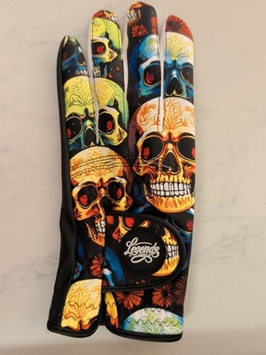 Legends, Golf Glove, Left Hand Super Comfy Skulls, Size Medium 