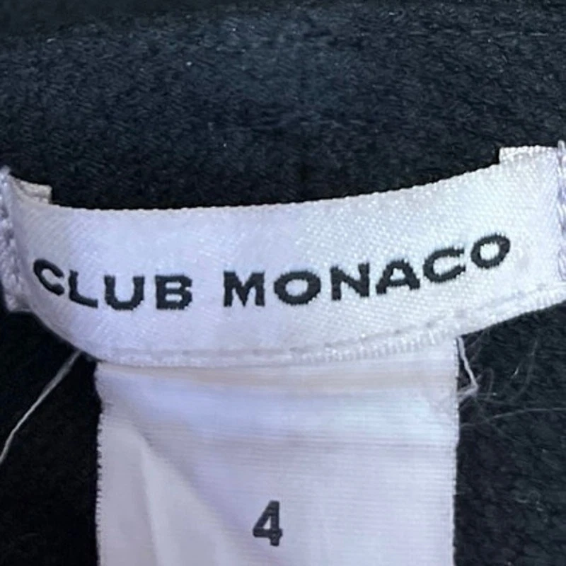 Pantalón de vestir Club Monaco para mujer negro tiro medio recto recortado talla 4 Foto 4 de 4