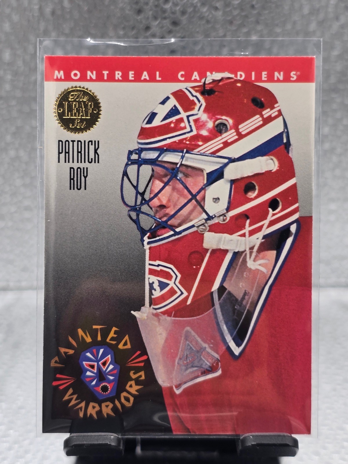 1993-94 Leaf Patrick Roy Painted Warriors #4!