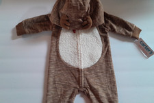 Carters Baby Reindeer Christmas Sleeper 3M Hooded One Piece Holiday NWT