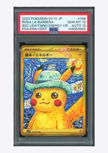 Pokemon PSA 10 AUTO 10 Lightning Energy UR Rosa La Barbera 2023 108/078 SV1V JPN