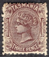 TASMANIA AUSTRALIA 1871/6 STAMP Sc. # 55 MH