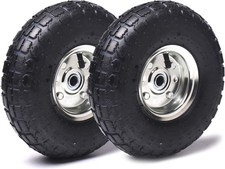 2 Pack 10" Pneumatic Tires and Wheels for Hand Trucks