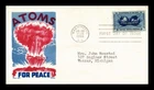 DR JIM STAMPS US COVER ATOMS FOR PEACE FIRST DAY ISSUE KEN BOLL CACHET CRAFT
