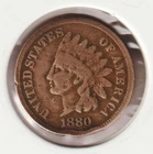 US Rare Old West 1880 Indian Head Penny Coin American Collection Shield Cent USA