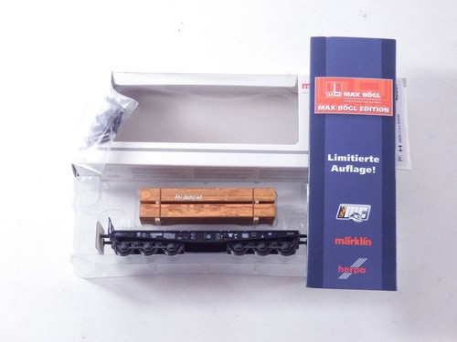 »MÄRKLIN 48687 H0 AC · SCHWERLASTWAGGON  "MAX BÖGL" · OVP« #1 | Condition: Gebraucht